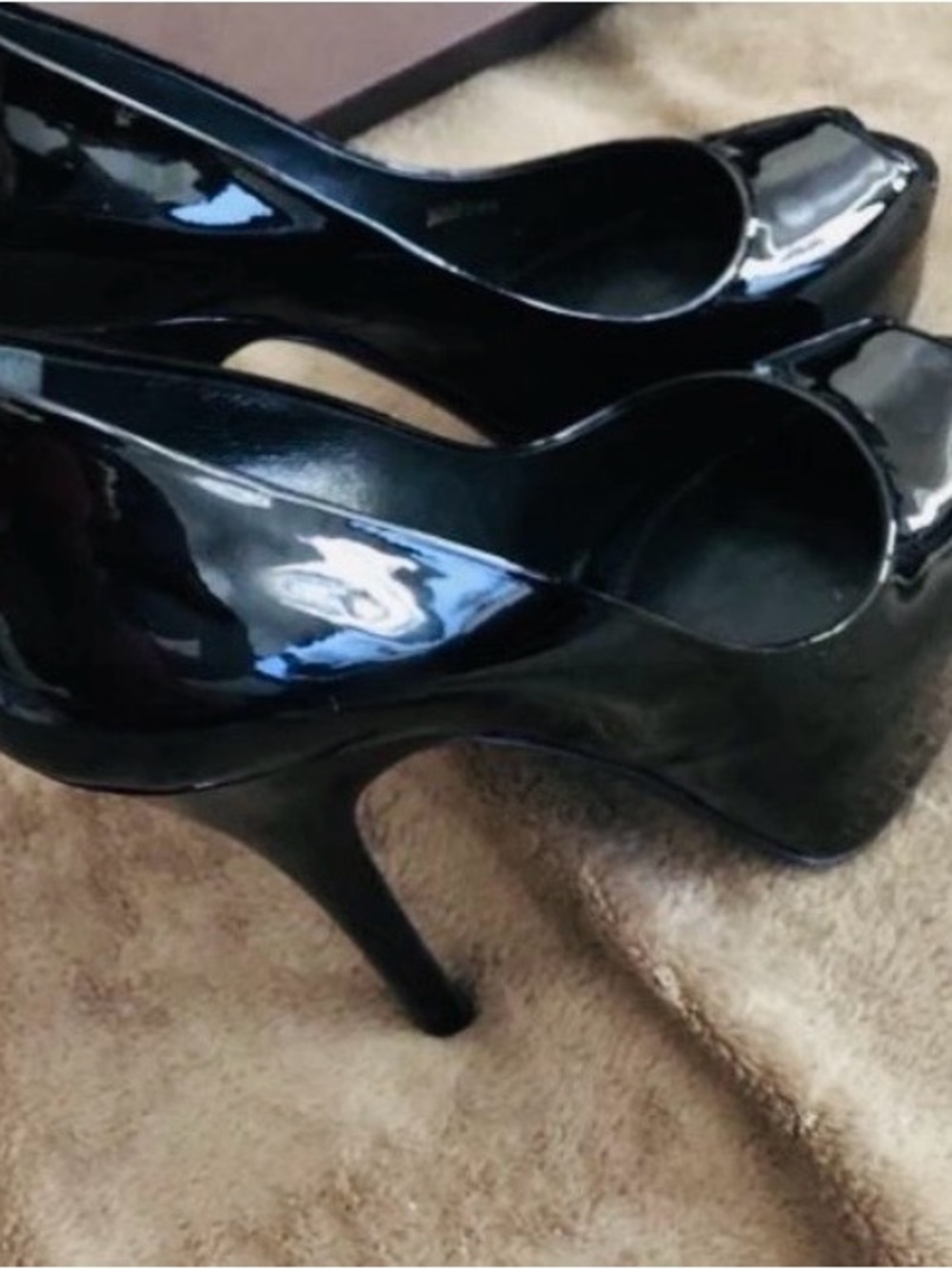 Louis Vuitton Black Patent Leather Stiletto Pumps